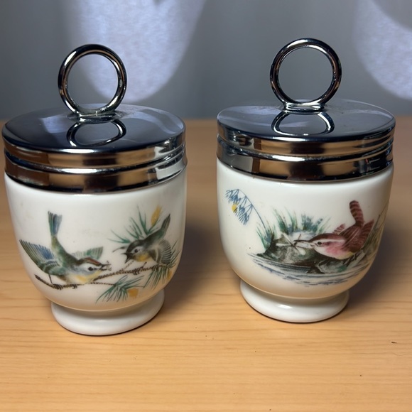 Vintage Other - Vintage Royal Worcester Birds egg coddler set EUC Kitchen Collectible